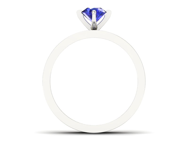 Złoty Pierścionek z szafirem i diamentami - P47145T33bzszc — zdjęcie 2