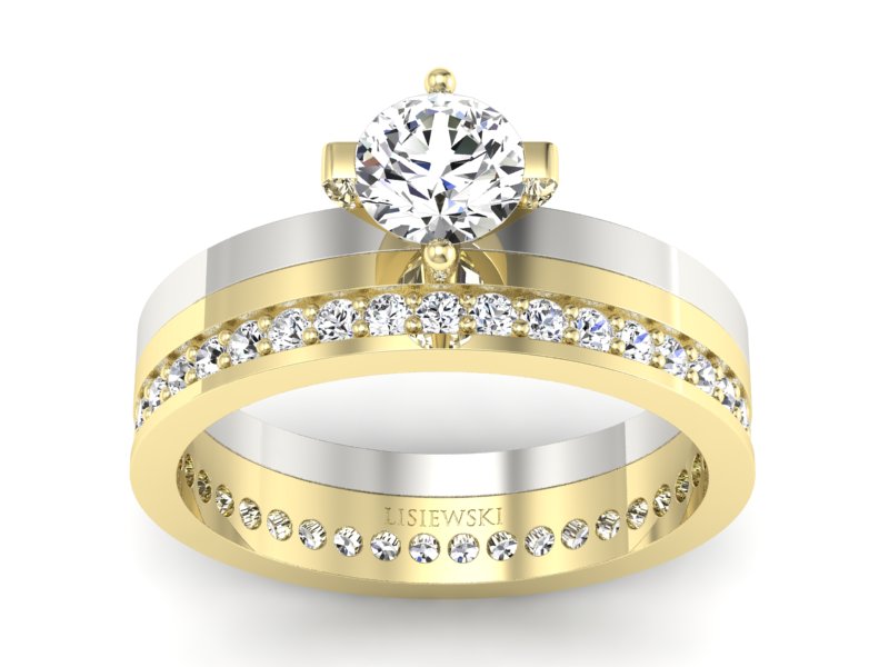 Złoty Pierścionek z diamentami złoto 585 - P47145T33zb