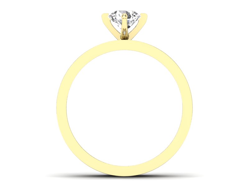 Złoty Pierścionek z diamentami złoto 585 - P47145T33zb — zdjęcie 2