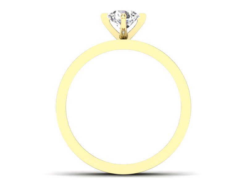 Złoty Pierścionek z brylantami żółte złoto 585 - P47145T33zV — zdjęcie 2