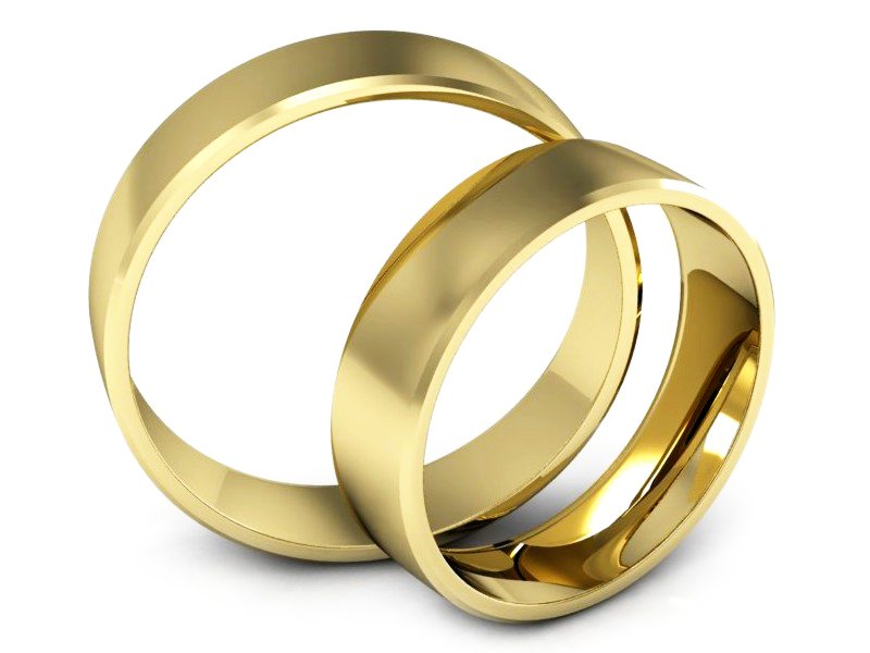 Obrączki żółte złoto obrączki klasyczne 585 - P50110T114z — zdjęcie 3