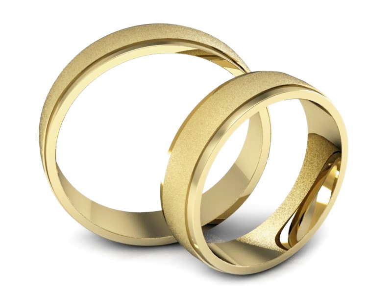 Obrączki żółte złoto obrączki klasyczne 585 - P50110T135zms — zdjęcie 3