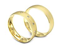 Obrączki ślubne obrączki złote z brylantami żółte złoto 585 - P50130T225zms- 3