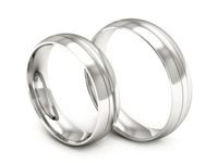 Obrączki ślubne białe złoto obrączki klasyczne 585 - P50140T210b- 3