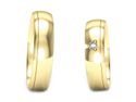 Obrączki ślubne obrączki z brylantem z soczewką żółte złoto — P50140t222z