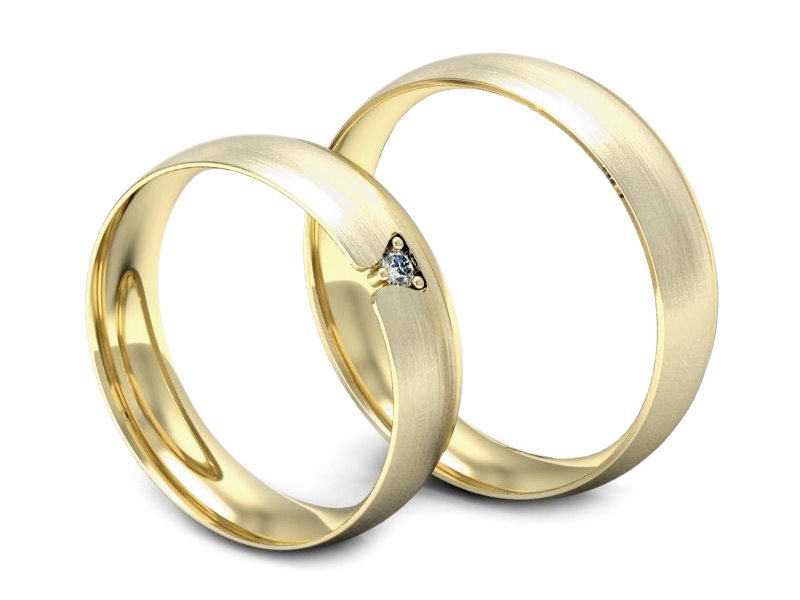 Obrączki z brylantem z soczewką żółte złoto - P50140t222zmp — zdjęcie 3