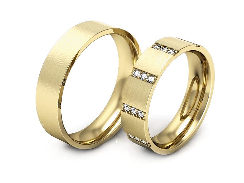 Obrączki z diamentami soczewkowe obrączki - P50140T59zmap — zdjęcie 3