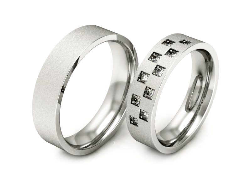 Obrączki zlote z diamentami złoto próba 585 - P50140T63bms — zdjęcie 3