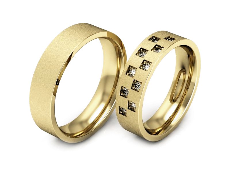 Obrączki zlote z diamentami złoto próba 585 - P50140T63zms — zdjęcie 3