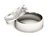 Platyna Obrączki ślubne z brylantami próba 950 - P50145T36pt- 2