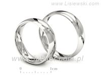 Obrączki ślubne obraczki z diamentem złote białe złoto 585 - P50150T204b- 3