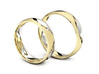 Obrączki ślubne obrączki z diamentem soczewkowe obraczki - P50150T204bzms- 3