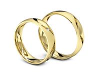 Obrączki ślubne z diamentem nowoczesne żółte złoto 585 - P50150T204zms- 3
