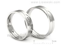 Obrączki ślubne obraczki z diamentem złote białe złoto 585 - P50150T206b- 3