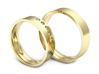 Obrączki ślubne obraczki z diamentami złote żółte złoto 14k - P50150T221z- 3