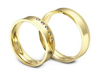 Obrączki ślubne obraczki z diamentami złote żółte złoto 14k - P50150T221zms- 3