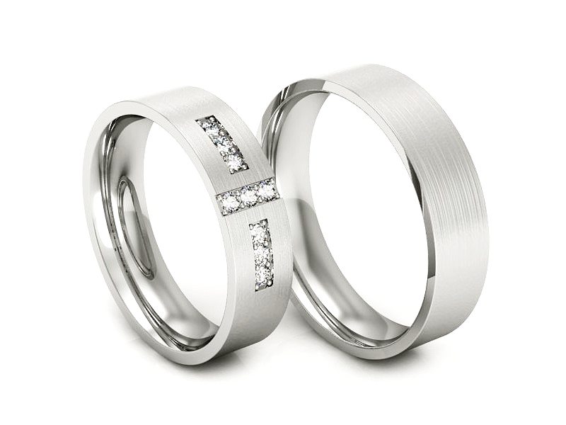 Obrączki zlote z diamentami nowoczesne - P50150T72bmp — zdjęcie 3