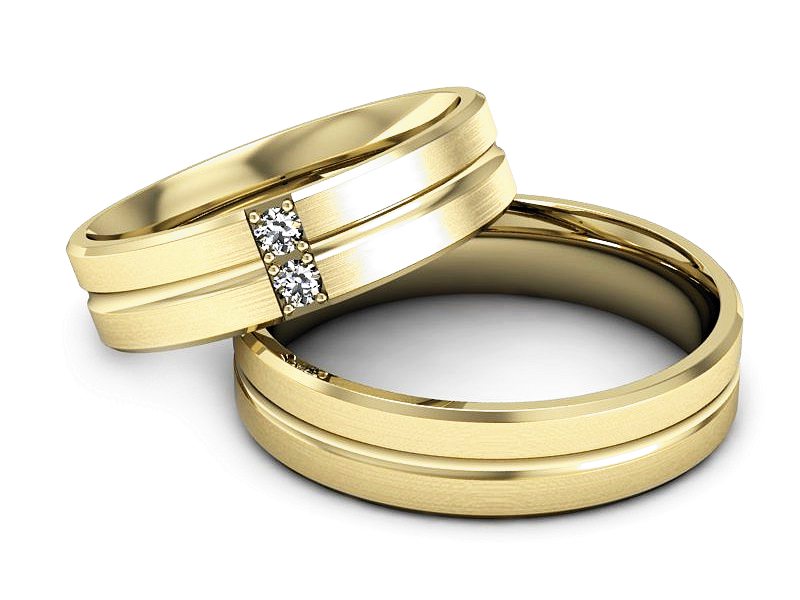 Obrączki z diamentami nowoczesne obrączki - p50160110zm — zdjęcie 2