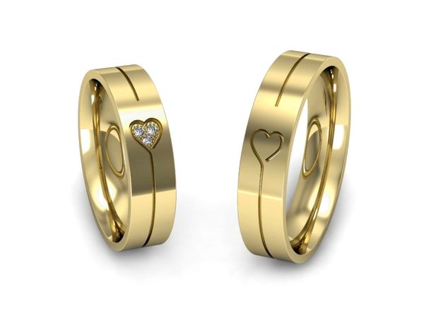 Obrączki ślubne obraczki zloto z diamentami nowoczesne - P50160T189z- 1