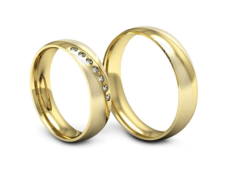 Obrączki z diamentami soczewkowe obrączki - P50160T193zmp — zdjęcie 3