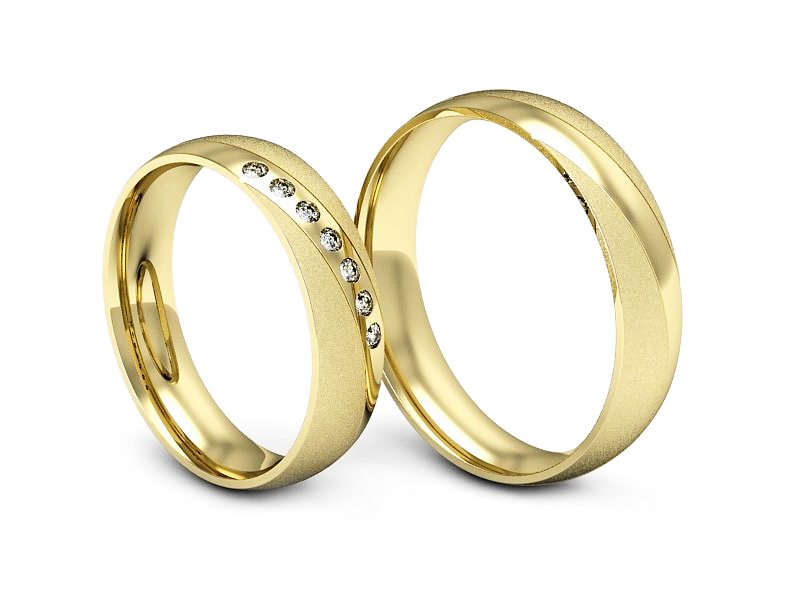 Obrączki z diamentami soczewkowe obrączki - P50160T193zms — zdjęcie 3