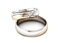 Obrączki ślubne obrączki z diamentami złote różowe i białe - P50160T195cb- 2