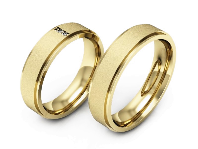 Obrączki z diamentami nowoczesne obrączki - P50170T24zms — zdjęcie 3