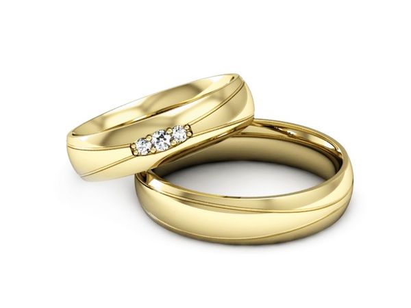 Obrączki ślubne z brylantami złote obrączki złoto 14k - P50180T191z