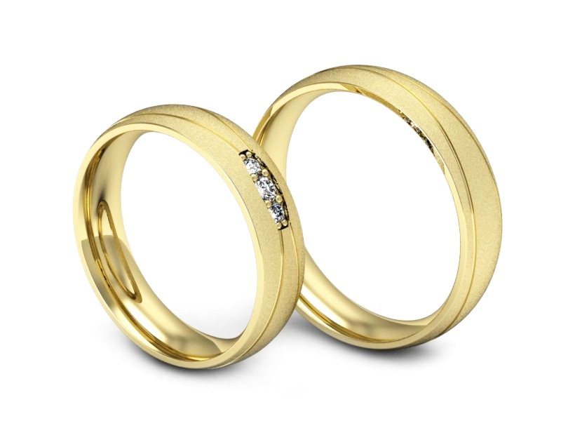 Obrączki z brylantami złote obrączki - P50180T191zms — zdjęcie 3