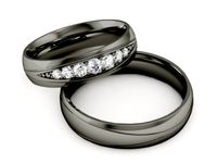 Obrączki ślubne czarne złoto z diamentami - P50180T192czd- 3