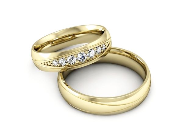 Obrączki ślubne z brylantami złote obrączki złoto 14k - P50180T192z