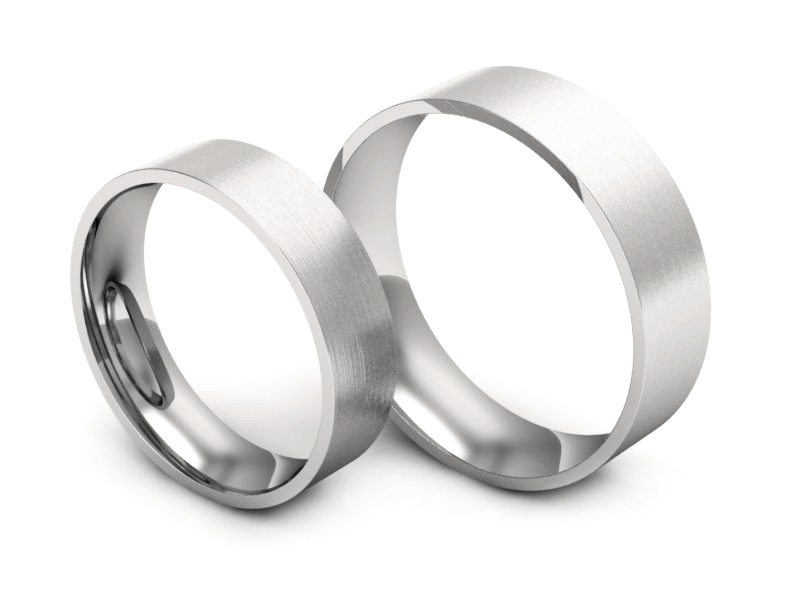 Obrączki białe złoto obrączki klasyczne - P5060120T130bmp — zdjęcie 3