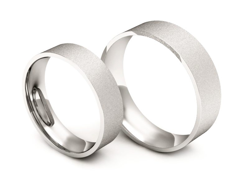 Obrączki białe złoto obrączki klasyczne - P5060120T130bms — zdjęcie 3