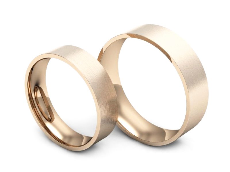 Złote Obrączki klasyczne różowe złoto 585 - P5060120T130cmp — zdjęcie 3