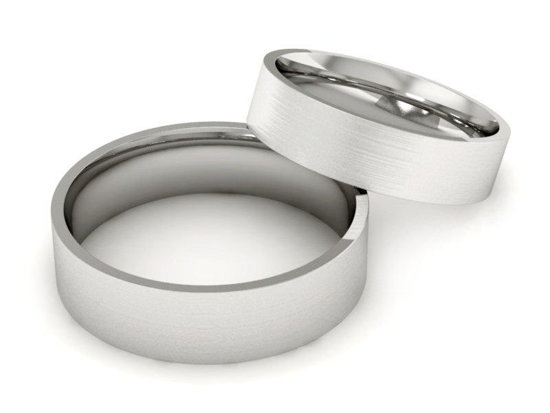 Obrączki białe złoto obrączki klasyczne - P5060140T132bmp — zdjęcie 2