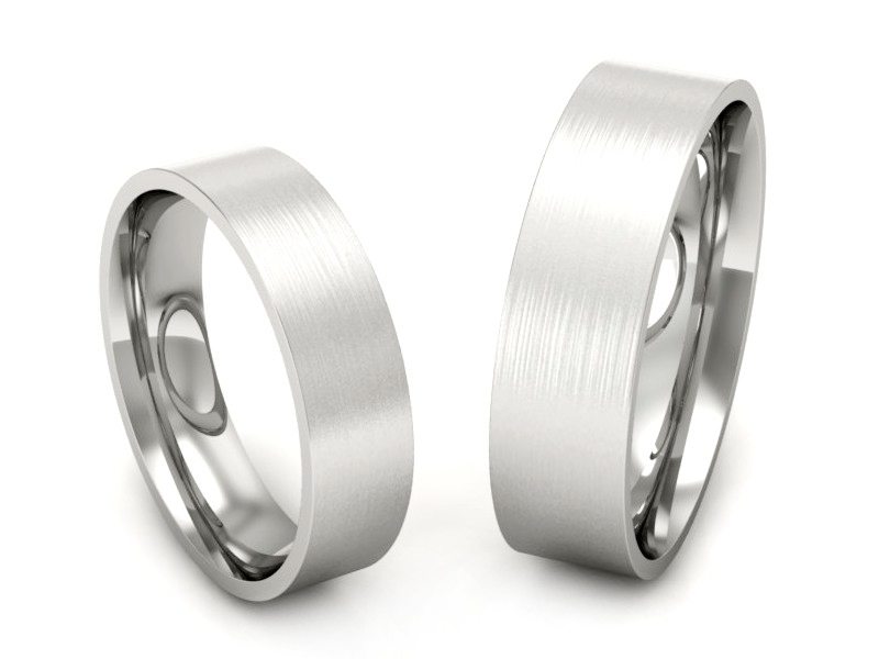 Obrączki białe złoto obrączki klasyczne - P5060140T132bmp — zdjęcie 3