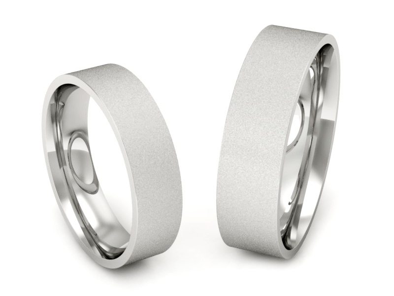 Obrączki białe złoto obrączki klasyczne - P5060140T132bms — zdjęcie 3