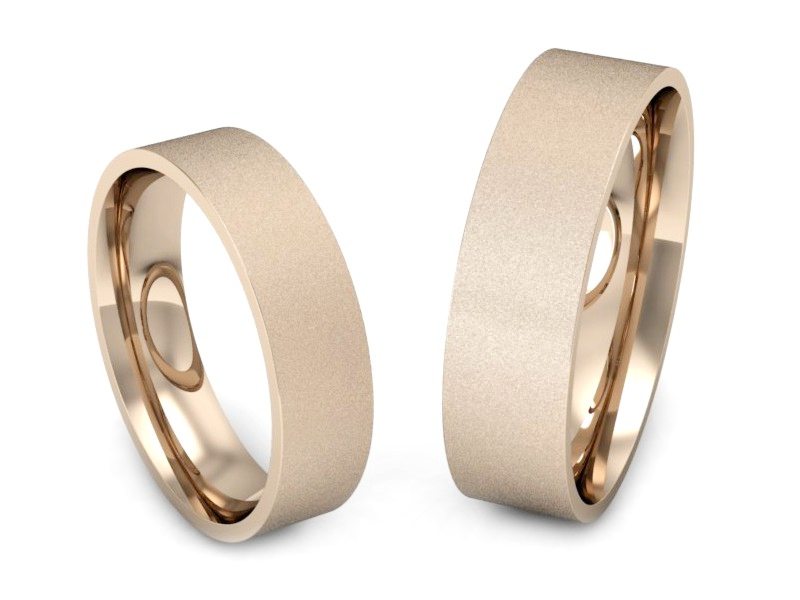 Złote Obrączki klasyczne różowe złoto 585 - P5060140T132cms — zdjęcie 3