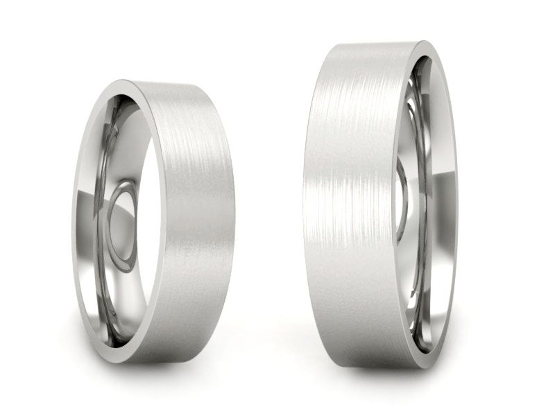 Obrączki białe złoto obrączki klasyczne - P5060160T133bmp — zdjęcie 3