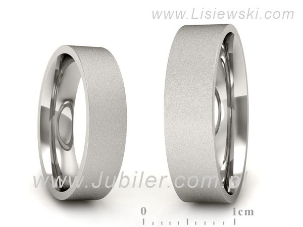 Obrączki ślubne białe złoto obrączki klasyczne 585 - P5060160T133bms- 1