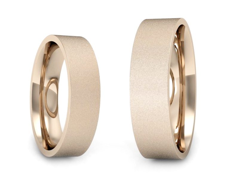 Złote Obrączki klasyczne różowe złoto 585 - P5060160T133cms — zdjęcie 3