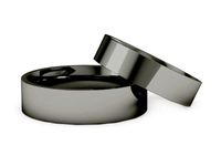 Obrączki ślubne czarne złoto obrączki klasyczne 585 - P5060160T133cz- 2