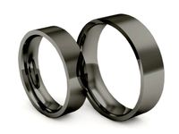 Obrączki ślubne czarne złoto obrączki klasyczne 585 - P5060160T133cz- 3