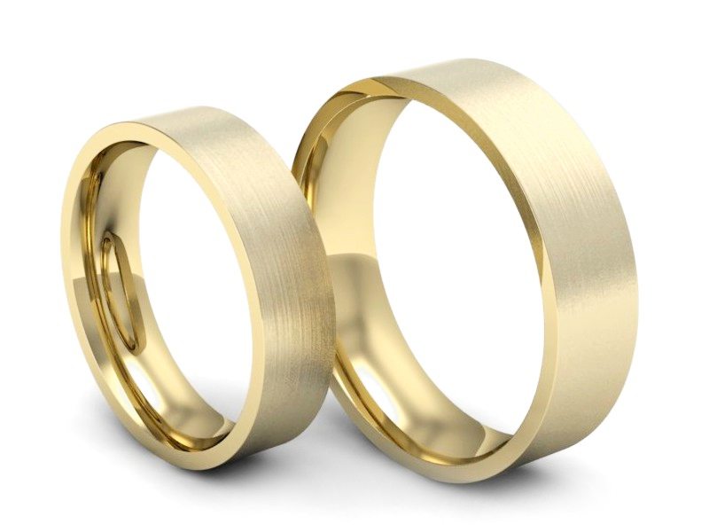 Obrączki klasyczne obrączki żółte złoto - P5060160T133zmp