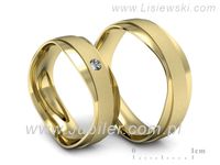 Obrączki ślubne z brylantem złote obrączki złoto 14k - P55140T30zms- 3