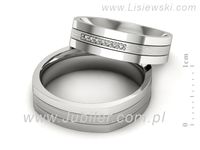 Obrączki ślubne obrączki z białego złota z diamentami złote - p55160351bmp- 2