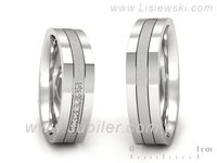 Obrączki ślubne obrączki z białego złota z diamentami złote - p55160351bms- 3