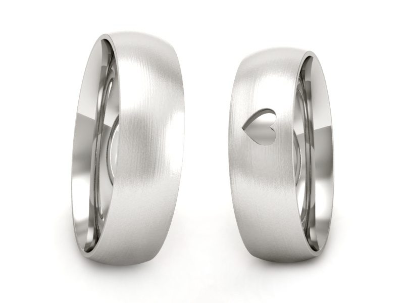 Obrączki białe złoto obrączki klasyczne 585 - P55160T152bmp — zdjęcie 3