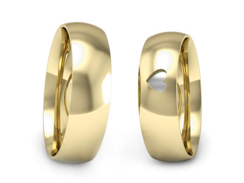 Obrączki biało żółte złoto obrączki złote - P55160T152zb — zdjęcie 3