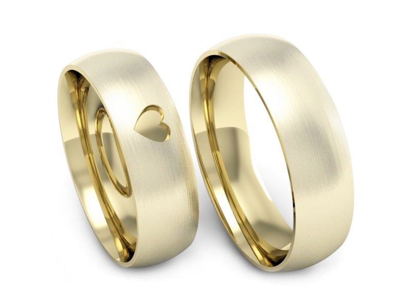 Obrączki żółte złoto obrączki klasyczne 585 - P55160T152zmp